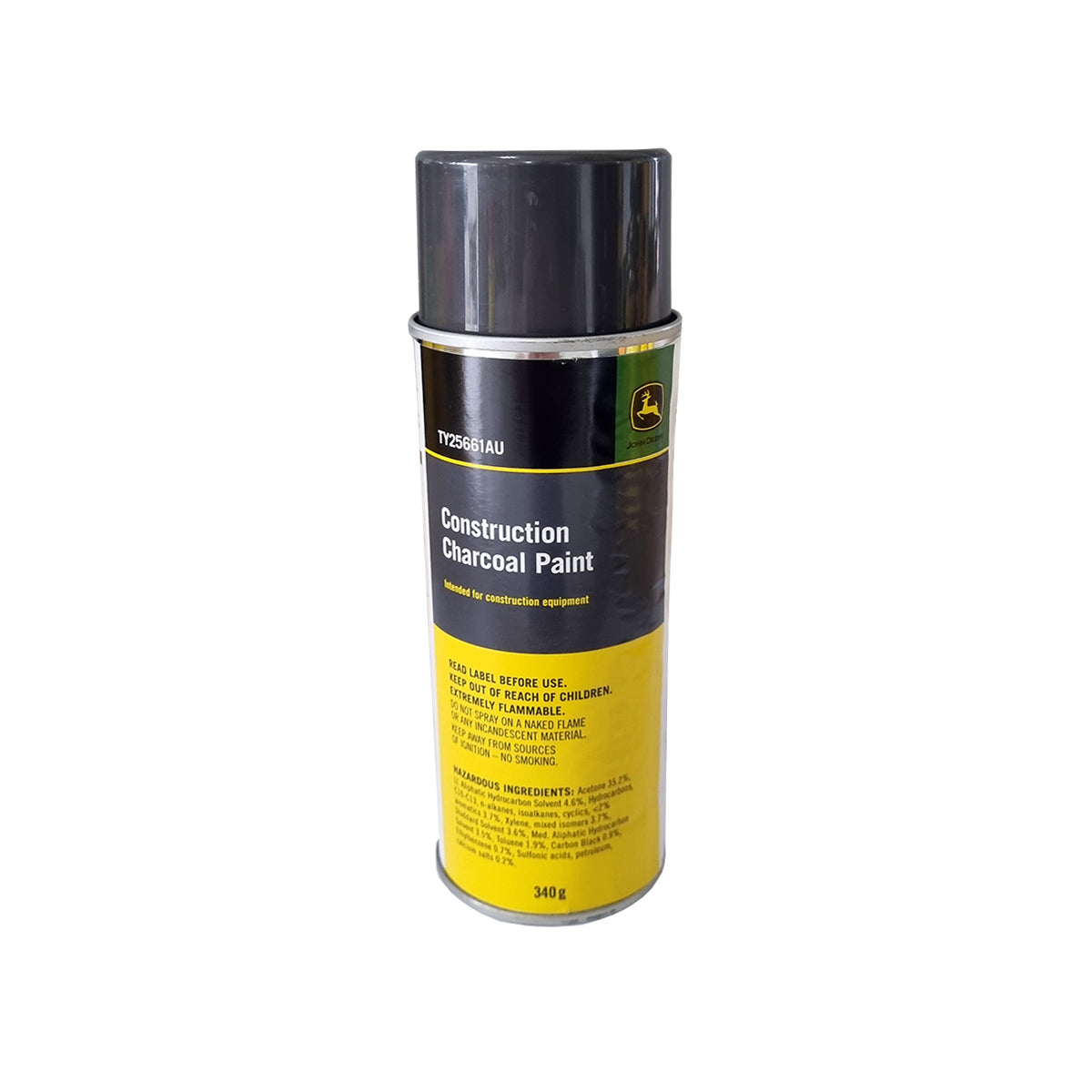 John Deere Construction Charcoal Grey Paint - 340g Spray Can