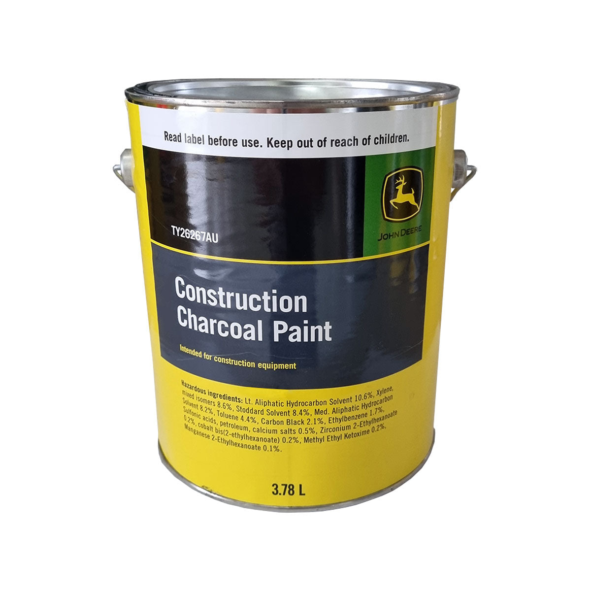 John Deere Construction Charcoal Grey Paint - 3.78L Tin