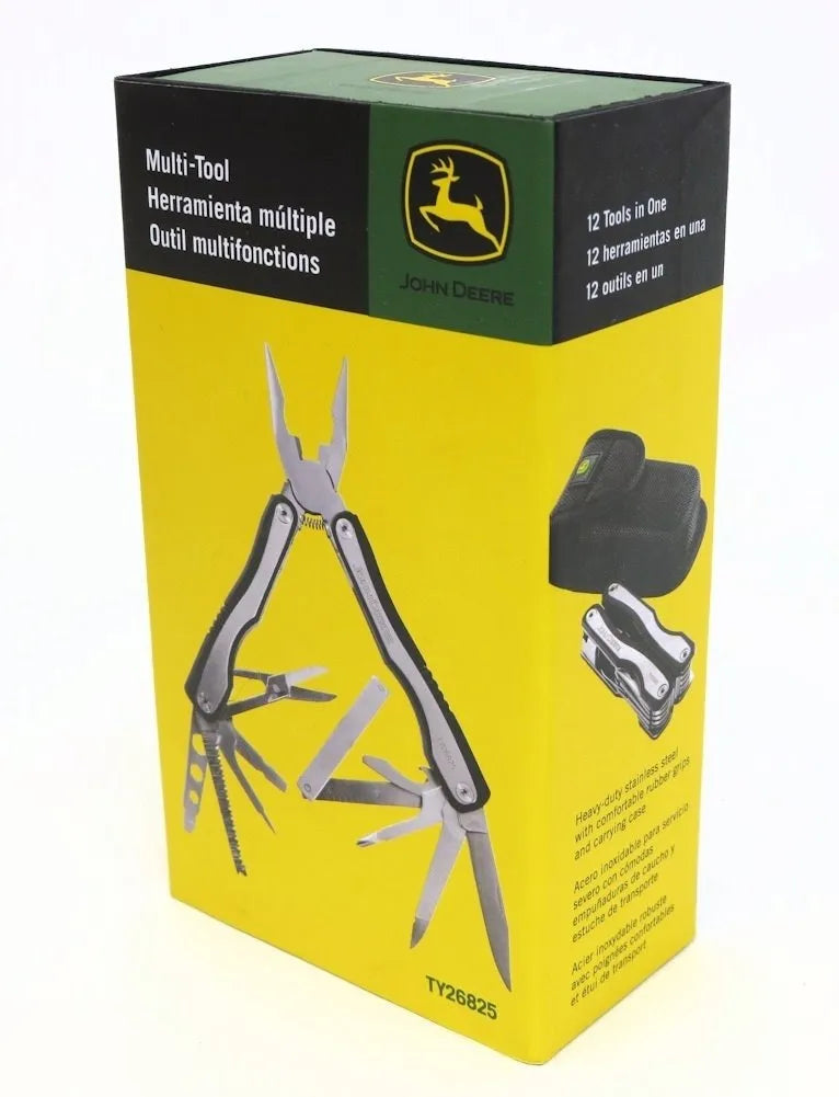 John Deere 12-in-1 Stainless Steel Multi-Tool Pliers