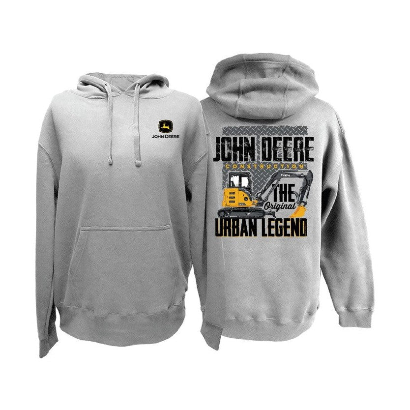 John Deere Men’s Grey Urban Legend Excavator Hoodie