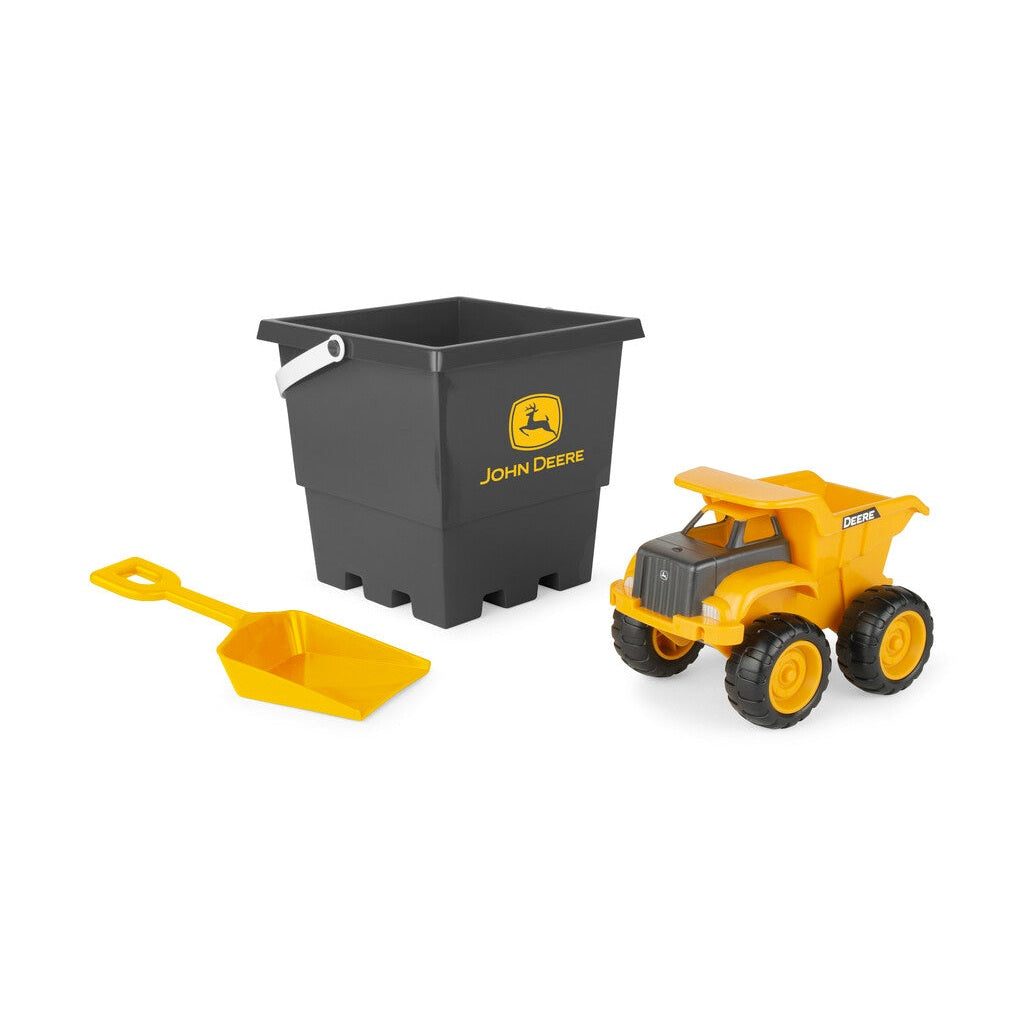 John Deere 15cm Dump Truck, Bucket and Spade Sand Pit Set - RDO Equipment