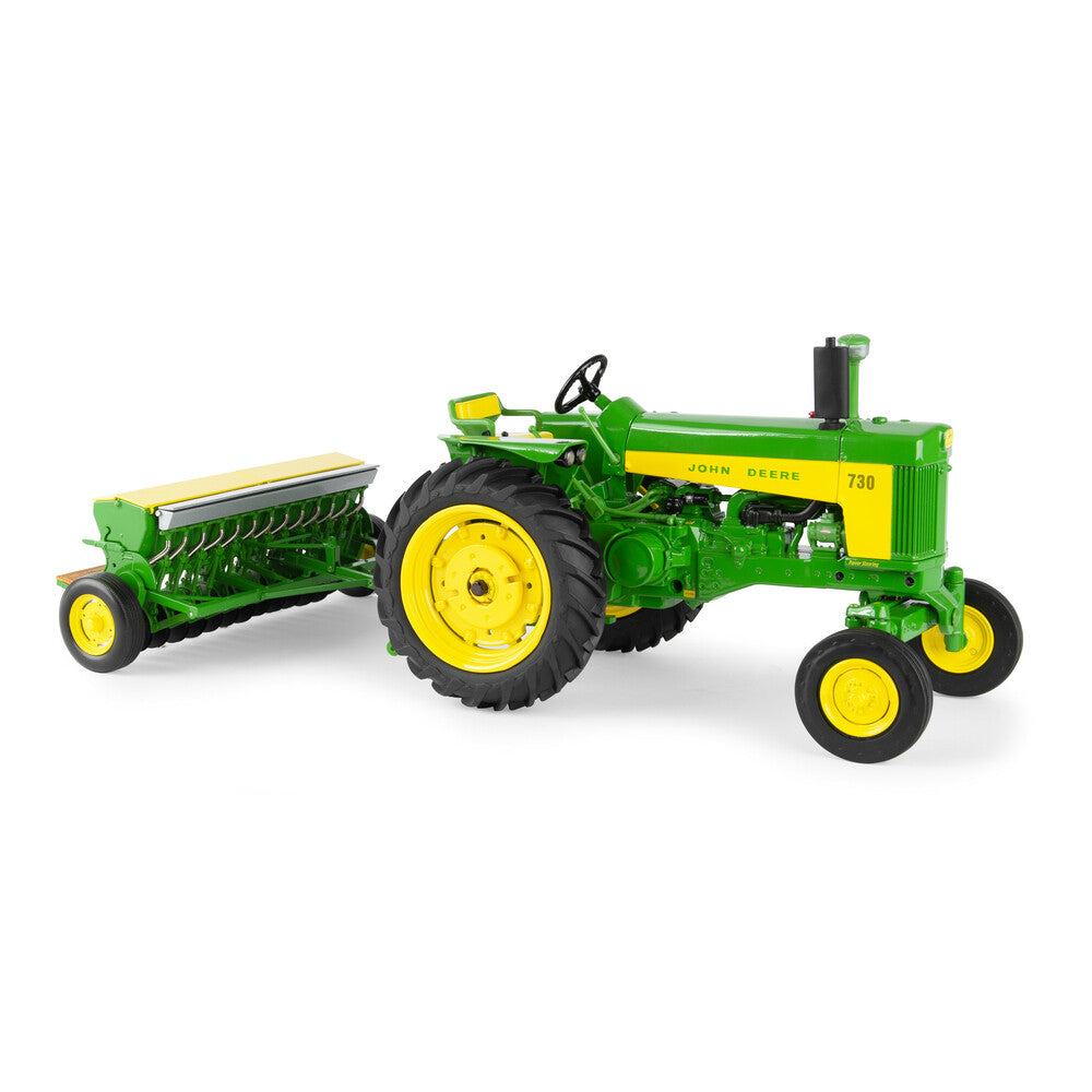 1:16 John Deere 730 Tractor With Grain Drill Prestige Collection Replica Toy - RDO Equipment