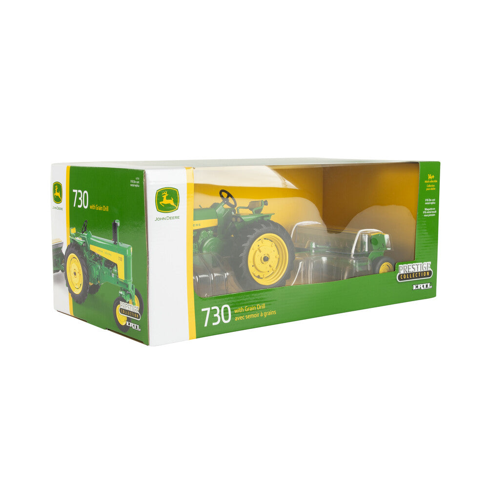 1:16 John Deere 730 Tractor With Grain Drill Prestige Collection Replica Toy - RDO Equipment