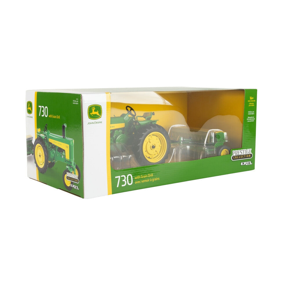 1:16 John Deere 730 Tractor With Grain Drill Prestige Collection Replica Toy - RDO Equipment