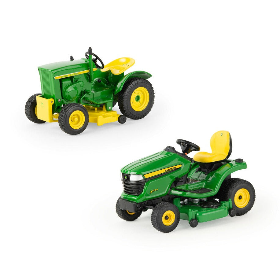 1:16 John Deere 110 and X394 60th Anniversary Lawn Mower Prestige Collection Replica Toy Set - RDO Equipment