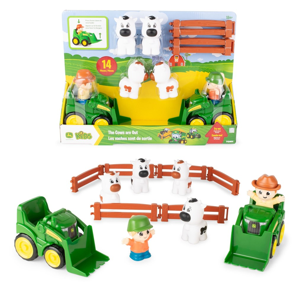 John Deere The Cows Are Out 14pc Farm Playset (18m+)