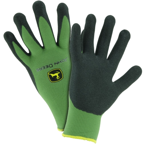 John Deere Nitrile Coated Foam Grip Green Work Gloves - RDO Equipment