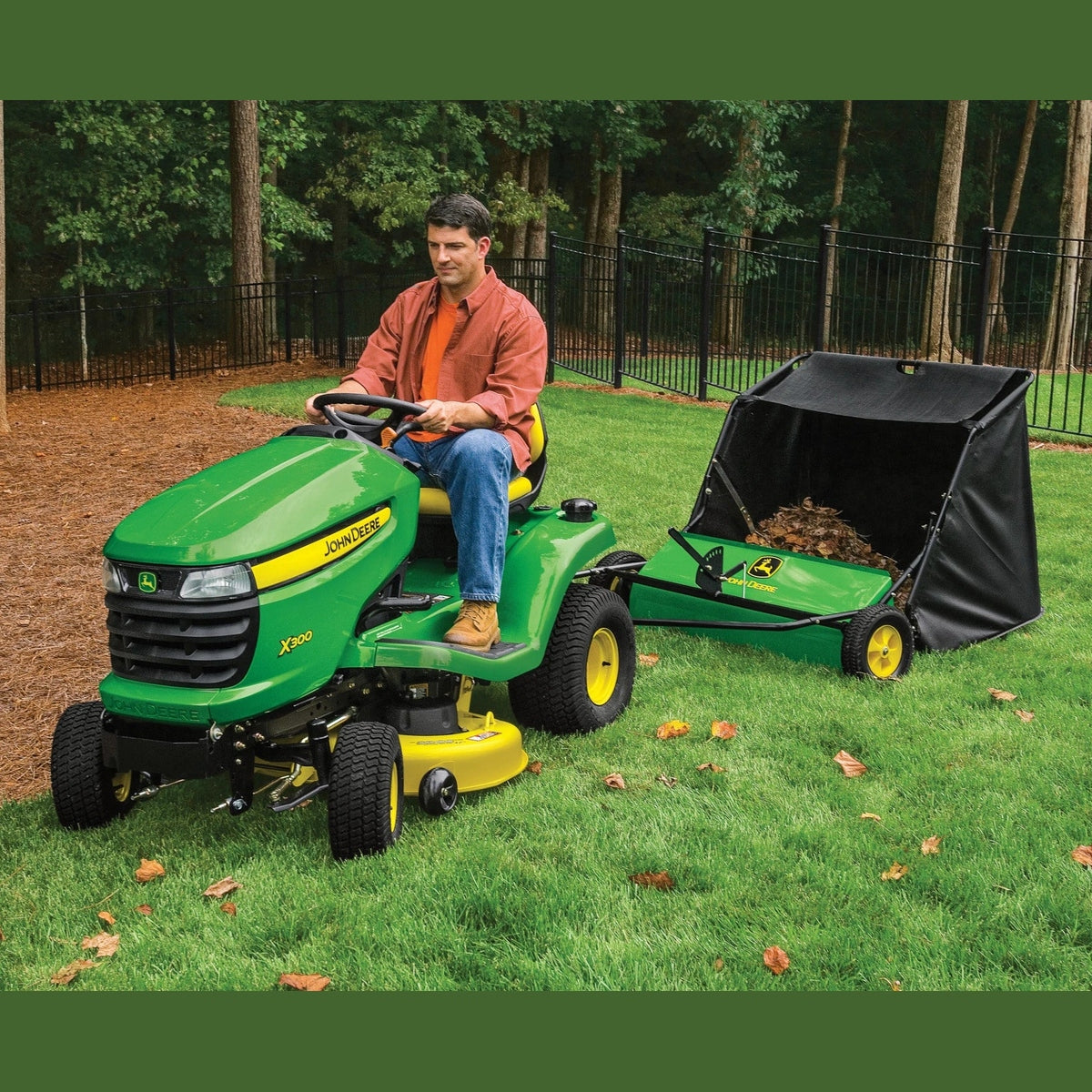 John Deere 42inch Tow-behind Lawn Sweeper for Ride-on Mowers - RDO Equipment