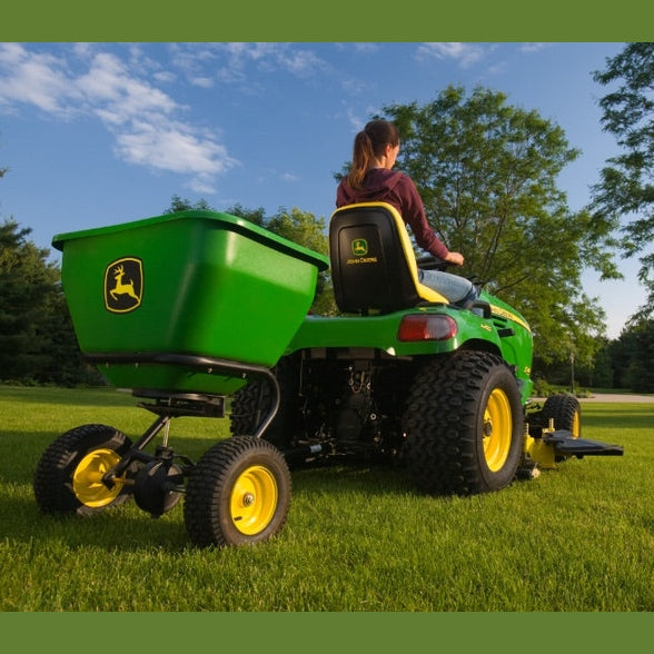 John Deere 3.5cu-ft Tow-behind Spreader for Ride-on Mowers - RDO Equipment