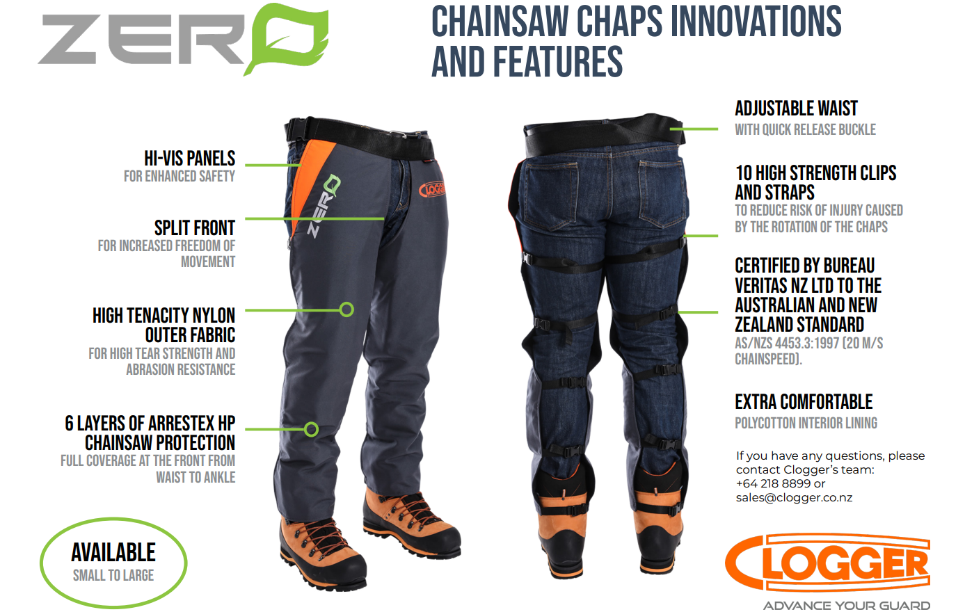 Clogger Zero Light and Cool Chainsaw Protective Chaps - RDO Equipment